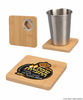 Bamboo Coaster with Beer Opener - Engraved Logo (4 inch)