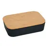 Personalized Bamboo Fiber Lunch Box with Cutting Board Lid - 0.71oz