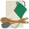 Custom Bamboo Gift Set with Mitt (Canvas Bag Included)