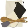 Custom Bamboo Gift Set with Mitt (Canvas Bag Included)