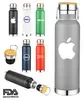 Bamboo Lid Stainless Steel Travel Bottle (22oz)
