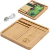 Personalized Bamboo Desk Organizer with 5W Wireless Charger