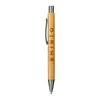 Personalized Bamboo Quick-Dry Gel Ballpoint Pen with Clip