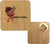 Custom Bamboo Coaster & Bottle Opener (Square) - Personalized Promotional