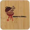 Custom Bamboo Coaster & Bottle Opener (Square) - Personalized Promotional