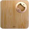 Custom Bamboo Coaster & Bottle Opener (Square) - Personalized Promotional