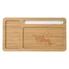 Bamboo Wireless Charging Pad Desktop Organizer