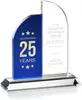 Custom Crystal Double Tablet Award with Logo Display