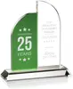 Custom Crystal Double Tablet Award with Logo Display