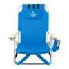 Custom Logo Beach Chair with Detachable Pillow - 300lb Capacity