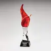 Custom Crystal Flame Award with Logo, Beacon Design