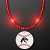 Bead Necklace with Baseball Medallion