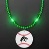 Bead Necklace with Baseball Medallion