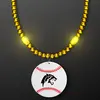 Bead Necklace with Baseball Medallion