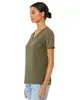 Bella + Canvas Ladies' Relaxed Heather CVC Jersey V-Neck T-Shirt