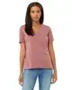 Bella + Canvas Ladies' Relaxed Heather CVC Jersey V-Neck T-Shirt