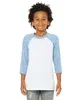 Bella + Canvas Youth Three-Quarter Sleeve Baseball T-Shirt