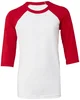 Bella + Canvas Youth Three-Quarter Sleeve Baseball T-Shirt