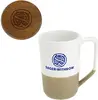 Custom Branded Bellaria 15 oz Ceramic Mug with Wood Lid