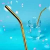 Bent Stainless Steel Straws: Individually sold in Gold or Copper