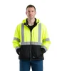 Berne Men's Hi-Vis Class 3 Hooded Softshell Jacket