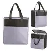 Bicolored Insulated Flat Top Tote