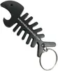 Big Fish Bone Bottle Opener & Cord Winder Keychain