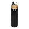 Custom Eco-friendly Aluminum Bottle with Bamboo Lid - 26oz