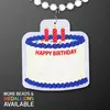 Birthday Cake Medallion with Beaded Necklace (NON-Light Up)