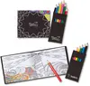 Black Cover Adult Coloring Book & 6-Color Pencil Set To-Go