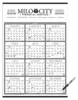 Black & White Span-A-Year Laminated w/Marker Calendar