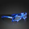 Blue LED Bat Shaped Flashing Sunglasses