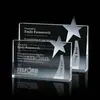 Custom Chrome Star Optical Rectangle Award - Promotional Recognition Gift