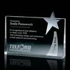 Custom Chrome Star Optical Rectangle Award - Promotional Recognition Gift