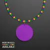 Breakaway Beads for Mardi Gras with Purple Medallion (NON-Light Up)