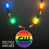 Bright Beads Rainbow Party Necklace with Medallion