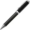 Bristol Carbon Custom Logo Pen: Twist-Action, Chrome Trim, Black Baril