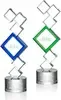 Emerald & Blue Geometric Crystal Award - customized