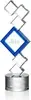 Emerald & Blue Geometric Crystal Award - customized
