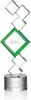 Emerald & Blue Geometric Crystal Award - customized