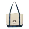 Custom Buffalo Plaid Cotton Boat Tote - 18oz