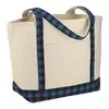 Custom Buffalo Plaid Cotton Boat Tote - 18oz
