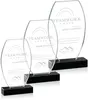 Simple Elegance Crystal Award with Black Base