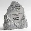 Custom White Carrara Marble Obelisk with Logo Imprint