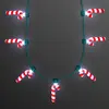 Candy Cane Lights Christmas Party Necklace