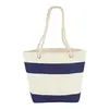 Custom Capri Stripes Cotton Canvas Shopper Tote - 12oz