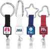 Carabiner Badge Holder With Vinyl Strap (Round & Square)