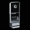 Personalized Golf Award with 3D Crystal Golf Ball Base