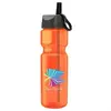 CustomLogo Bottle - 28 oz. Transparent with Ring Straw Lid