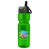 CustomLogo Bottle - 28 oz. Transparent with Ring Straw Lid